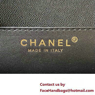 Chanel Grained Calfskin  &  Gold-Tone Metal Chain Flap Bag AS4489 Black 2023